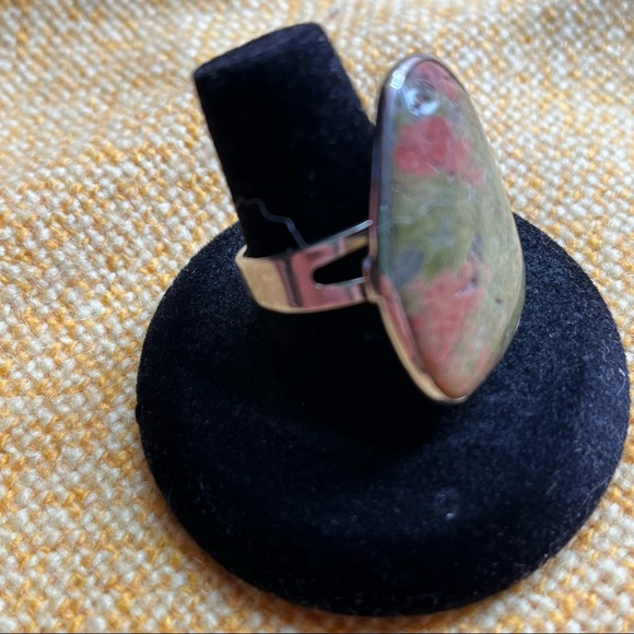 Unakite Stone Ring - Picture 2 of 5